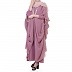 Double layered Designer dress abaya- Puce Pink Double layered Designer dress abaya- Puce Pink